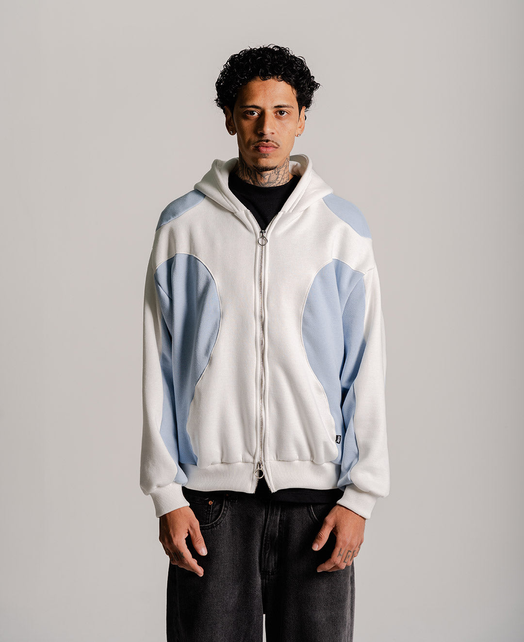 MOLETOM ONTHECURVE ZIP OFF BLUE