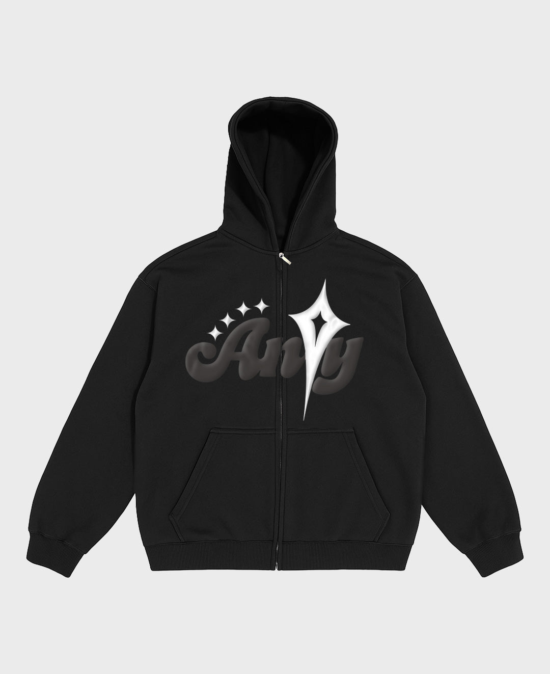 MOLETOM STARWAVE ZIP BLACK