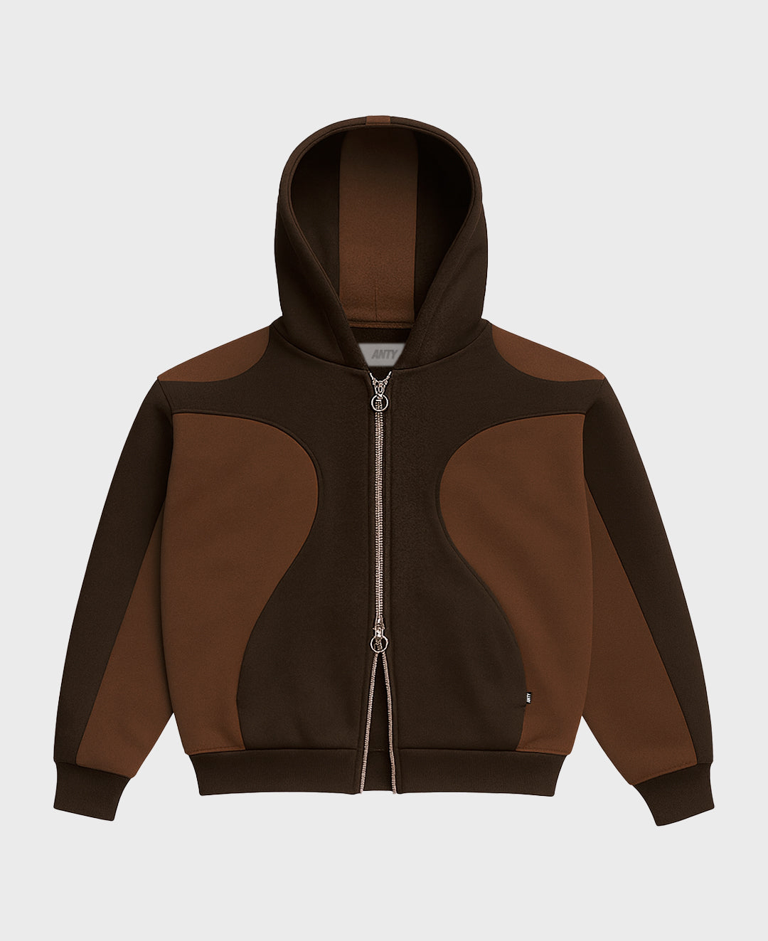 MOLETOM ONTHECURVE ZIP BROWN