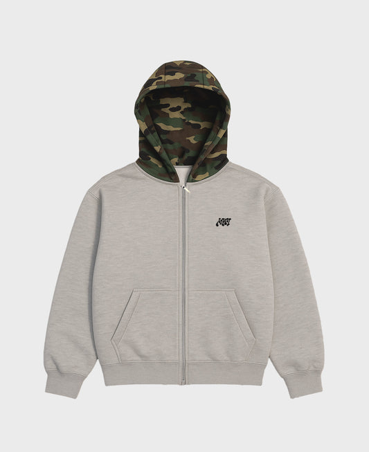 MOLETOM CAMO CODE ZIP GREY